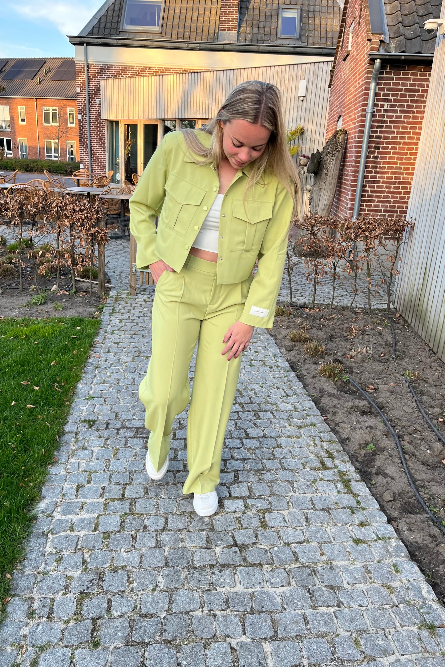 Cropped jasje Ambika studio pistache