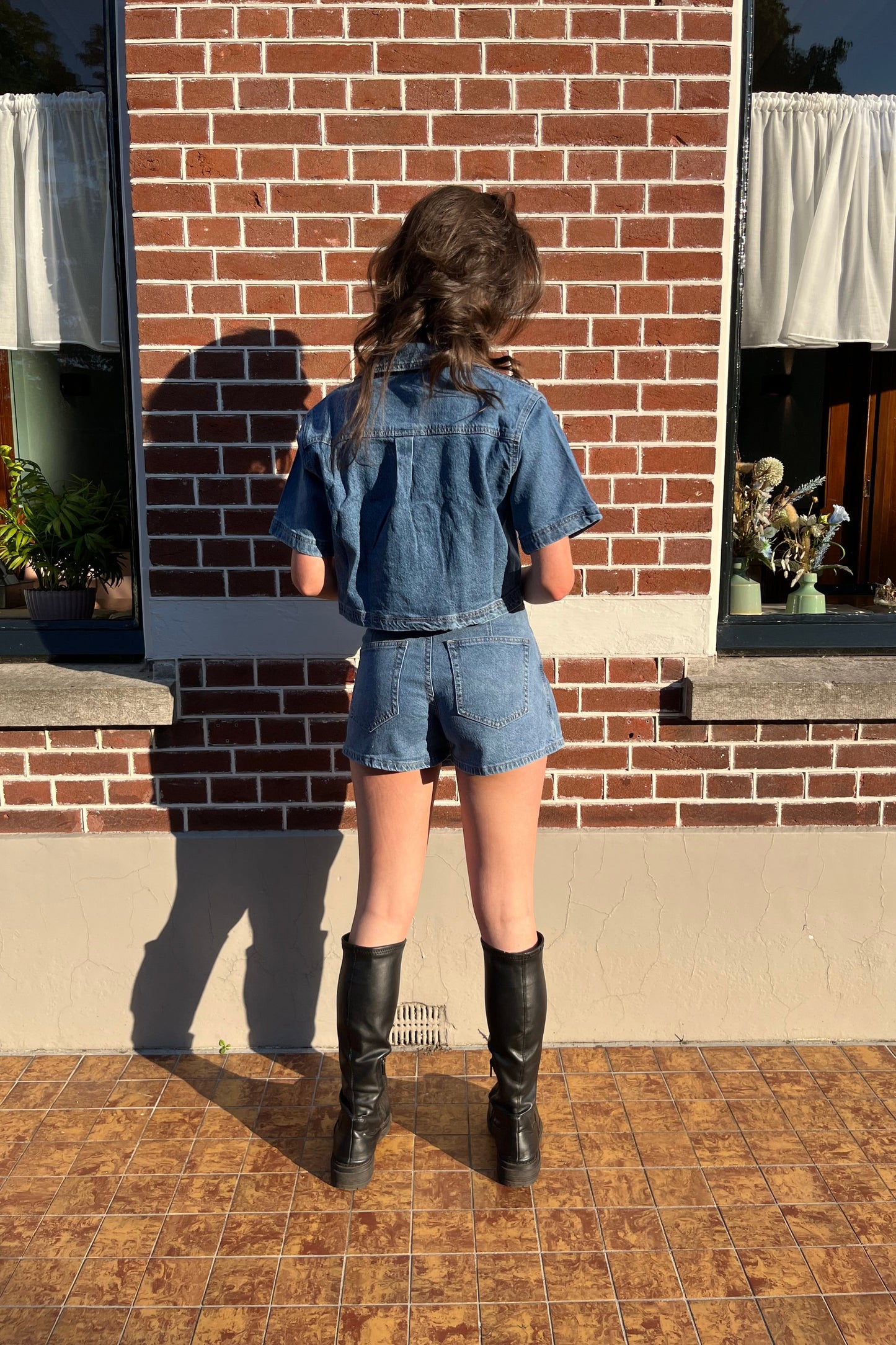Bo denim cropped top