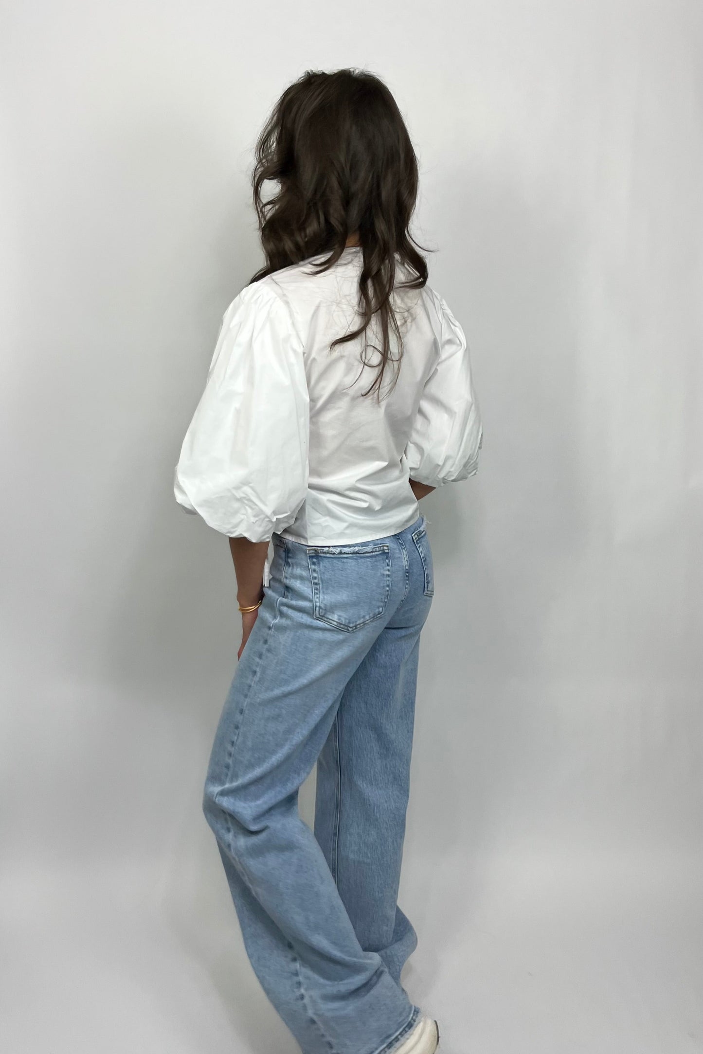 Lily wikkel blouse wit