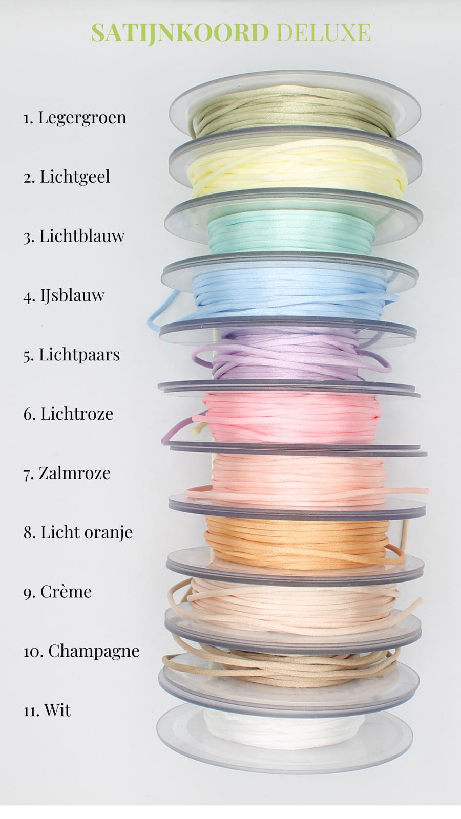Satijnkoord armband mini initials - 1 bedel