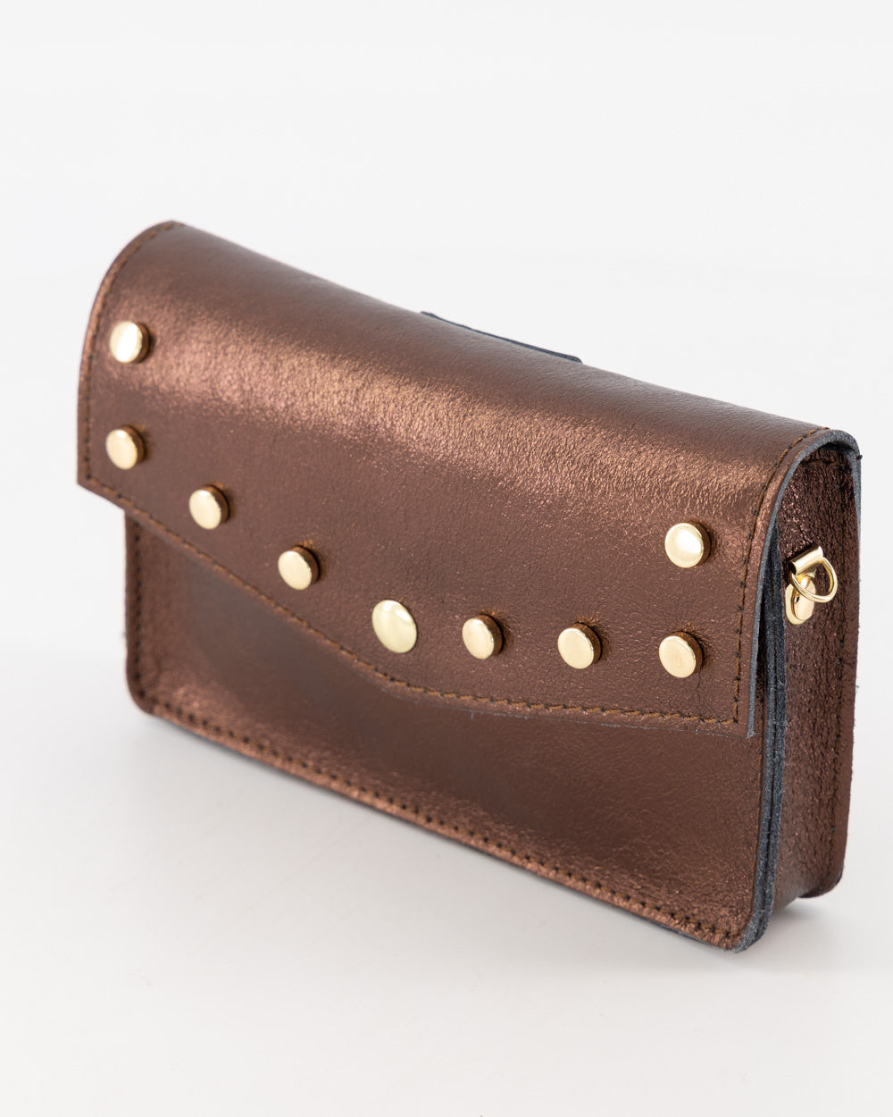 Luna crossbody metallic bruin