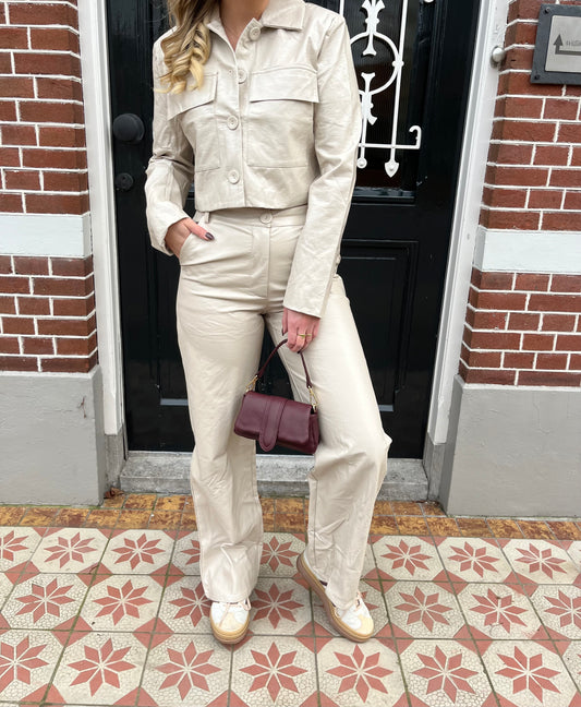 Loïs pantalon lak beige