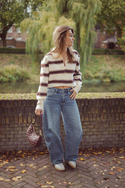 Oversized polo sweater