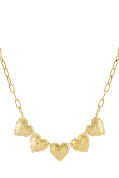 5 harten ketting