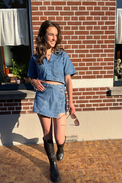 Bo denim cropped top
