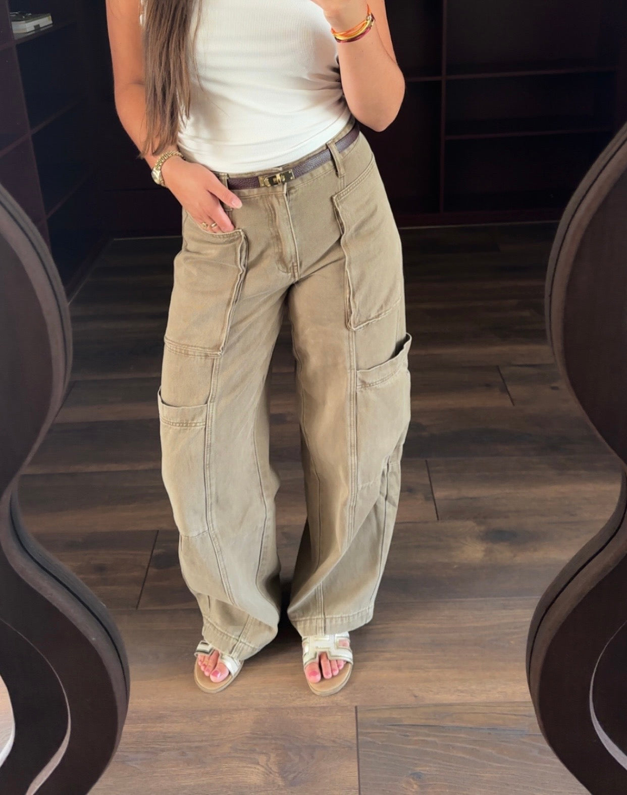 Queen hearts cargo jeans army