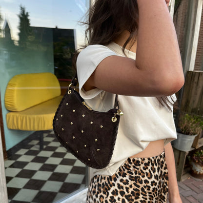 Rox crossbody bruin suède