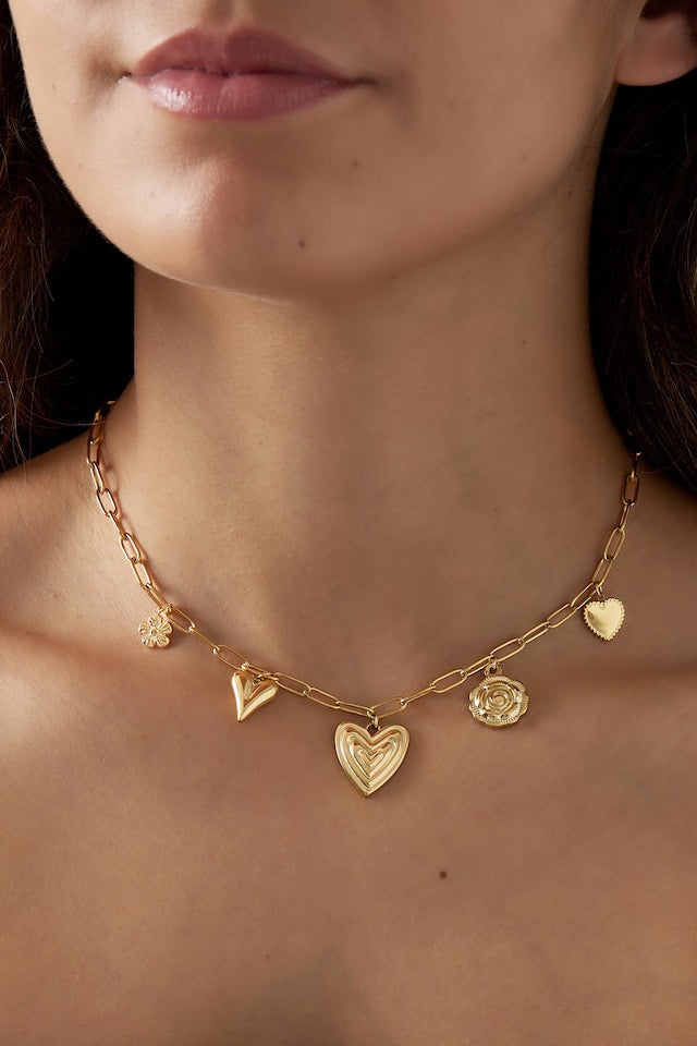 Heartfelt charms ketting