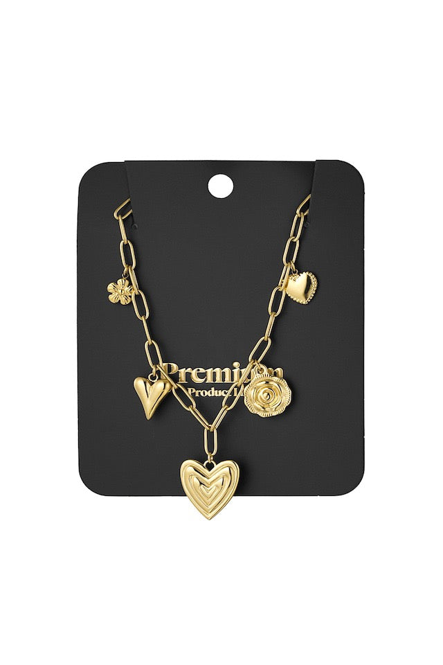 Heartfelt charms ketting