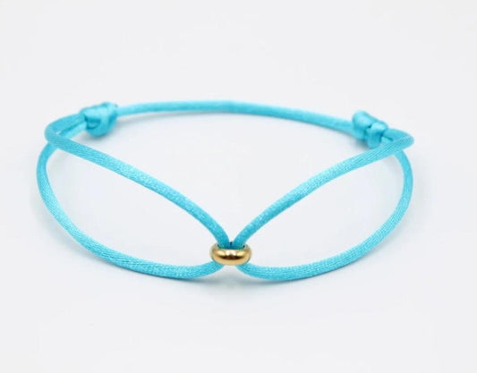 Satijnkoord armband open circle