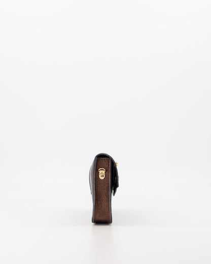 Luna crossbody metallic bruin